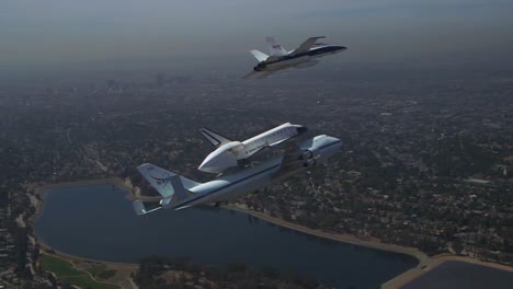 The-Final-Voyage-Of-Space-Shuttle-Enterprise-Flying-Over-Downtown-Los-Angeles