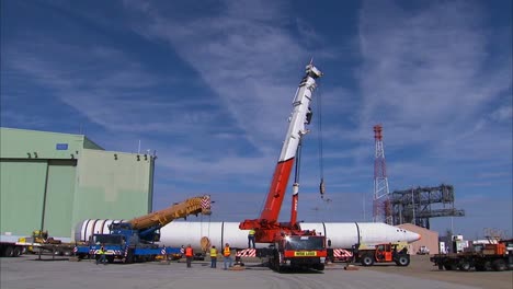 Two-Space-Shuttle-Solid-Rocket-Boosters-Arrive-At-Dryden-1