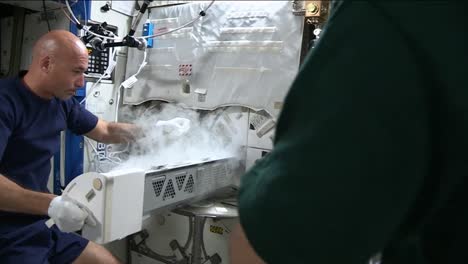 Science-Experiments-Are-Conducted-On-Board-The-International-Space-Station-In-The-Laboratory-Freezer