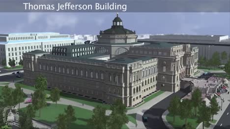 An-Animated-Fly-By-Of-The-United-States-Library-Of-Congress-Building-In-Washington-Dc