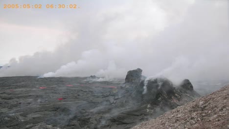 Time-Lapse-Footage-Of-A-Lava-Field