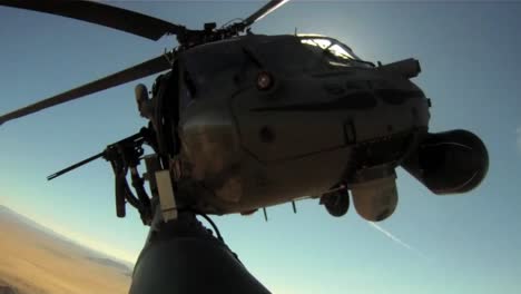 Very-Interesting-Pov-Shot-Of-The-Front-Of-An-Army-Helicopter-In-Flight