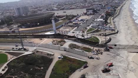 Aerial-Along-The-Us-Mexico-Border-Near-Tijuana