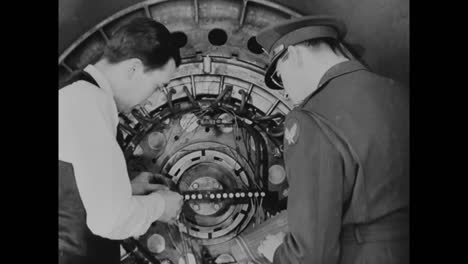 The-Wheel-Of-A-B29-Airplane-Goes-Through-Tests-In-The-1940S