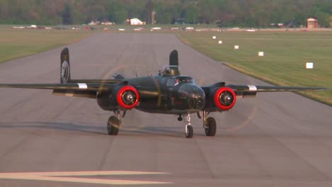 Vintage-Classic-Ww2-Era-Airplanes-Taxi-And-Take-Off-From-An-Airshow