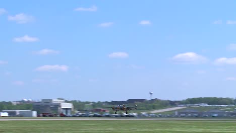 Vintage-Classic-Ww2-Era-Airplanes-Taxi-And-Take-Off-From-An-Airshow-1