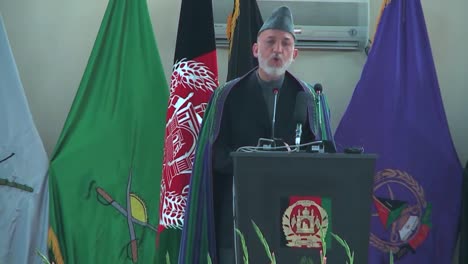 President-Hamid-Karzai-Of-Afghanistan-Speaks-To-A-Large-Audience