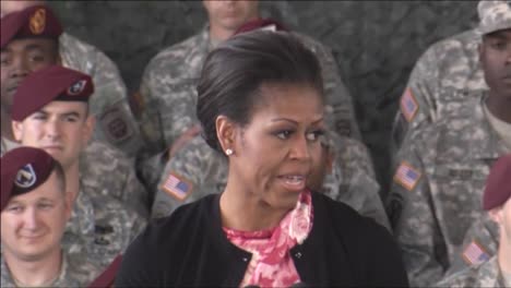 Michelle-Obama-Honors-The-Troops-At-A-Speaking-Engagement-In-Ft-Bragg-North-Carolina