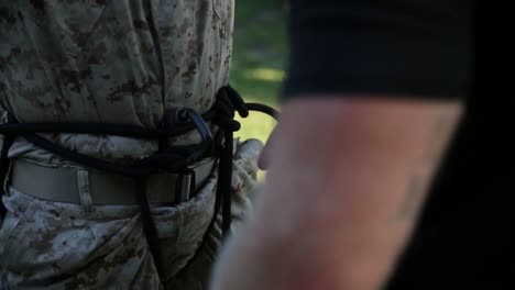 Marines-In-Basic-Training-Compete-In-Various-Workout-Drills-Including-Rappelling