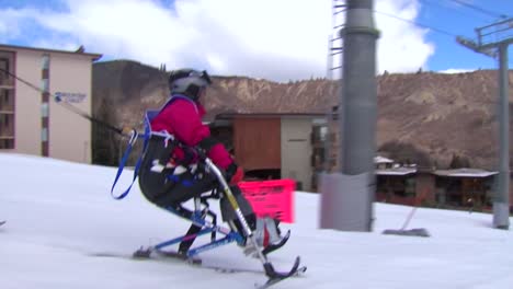 A-Wounded-Female-Veteran-Competes-In-Winter-Sports-At-A-Ski-Resort