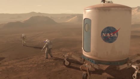 NASA-Animation-Zeigt-Eine-Futuristische-Darstellung-Von-Astronauten-Auf-Der-Marsoberfläche