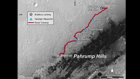 Mt-Sharp-Auf-Dem-Mars-Wird-Von-NASAs-Neugier-Rover-Erforscht