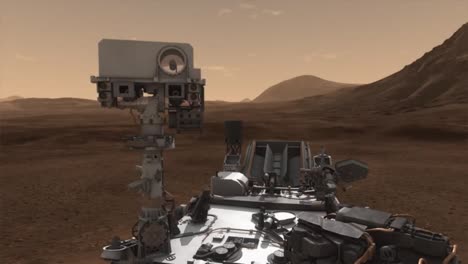 NASA-Animation-Des-Neugier-Rovers,-Der-Die-Marsoberfläche-Erforscht-2