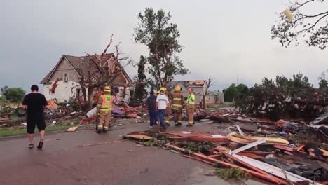Tv-News-Style-Footage-Of-The-Aftermath-Of-A-Tornado-And-Storm-Damage