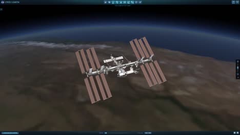 An-Animation-Of-The-International-Space-Station-In-Orbit