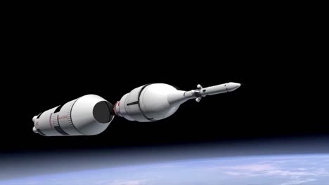 Eine-Schöne-Simulierte-Rakete-Fliegt-Durch-Die-Obere-Atmosphäre-Der-Erde-1
