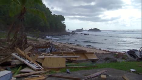 Schäden-Durch-Einen-Massiven-Tsunami,-Der-Im-September-2009-Amerikanisch-Samoa-Heimgesucht-Hat