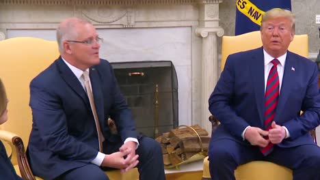 President-Donald-Trump-Sits-With-Australian-Prime-Minister-And-Discusses-The-Special-Relationship-Between-The-United-States-And-Australia
