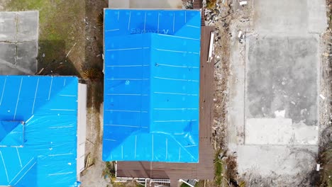 Us-Army-Corps-Of-Engineers-Use-Blue-Roof-Installations-At-Mexico-Beach-Florida-After-Hurrican-Michael-To-Protect-Property-And-Allow-Residents-To-Remain-In-Damaged-Homes-After-The-Storm