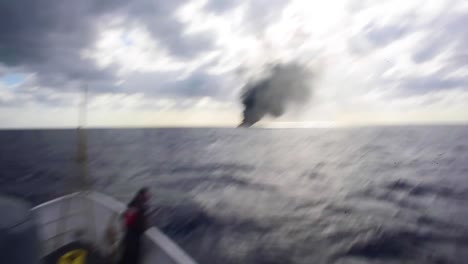 The-Us-Coast-Guard-Responds-To-Emergency-Boat-Vessel-Fire-Off-The-Coast-Of-Miami-Beach-Florida