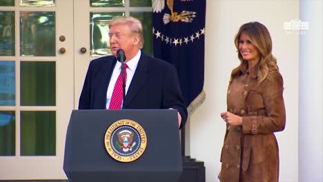 Us-President-Donald-Trump-And-Melania-Trump-Pardon-Thanksgiving-Turkey-At-White-House-And-Celebrate-The-Holiday-1