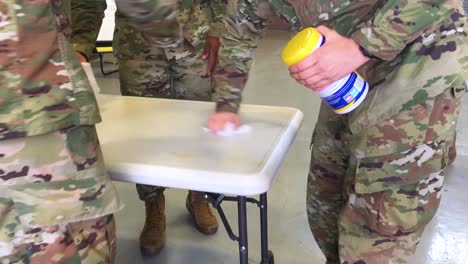 Us-Army-Personnel-Practice-Cleaning-And-Sanitizing-Surfaces-During-Covid19-Coronavirus-Outbreak-Epidemic