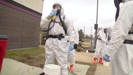 Wisconsin-National-Guard-Soldiers-And-Airmen-Conduct-Decontamination-Training-In-Preparation-For-Possible-Covid19-Corona-Virus-Response