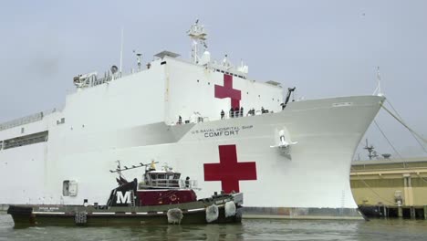 Us-Navy-Hospital-Ship-Comfort-Docked-In-New-York-Harbor-To-Fight-The-Coronavirus-Covid19-Virus-Outbreak