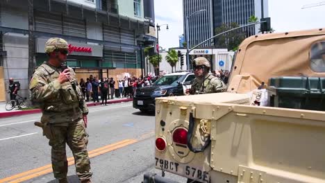 2020-California-National-Guard-Provide-Security-During-The-Demonstrations-In-Los-Angeles-Over-George-Floyd-Killing
