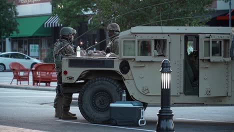 National-Guard-Troops-Oversee-Civil-Unrest-In-Raleigh-North-Carolina-During-The-George-Floyd-Black-Lives-Matter-Protests