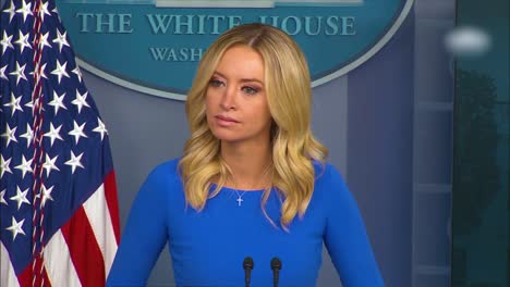 White-House-Press-Secretary-Kayleigh-Mcenany-Defends-Donald-Trump-From-Charges-Of-Racism-After-The-Debate-And-Is-Challenged-To-Denounce-It-By-The-Press