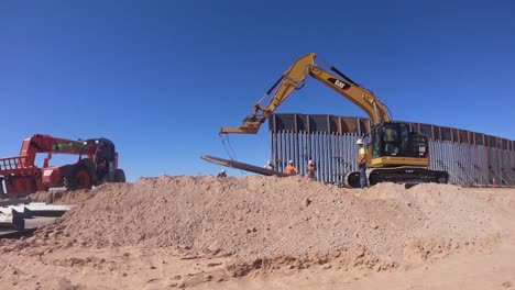 Timelapse-Of-Construction-Progress-Of-the-Yuma-2-Border-Barrier-Near-Yuma-Arizona-1