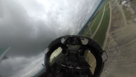 F16-Viper-And-51-Mustang-From-Cockpit-Of-A10-thunderbolt-During-A-Heritage-Flight-Over-Sumter-South-Carolina-2