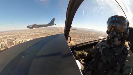 Aerial-From-A-Us-Air-Force-Fighter-Plane-During-A-Formation-Flyover-Salute-To-the-Covid19-Responders-Phoenix-Az-1