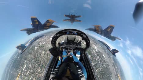 Aerial-From-the-Cockpit-Of-A-Navy-Blue-Angel-Flying-In-Formation-Honoring-Covid-19-Responders-New-Orleans-La-1