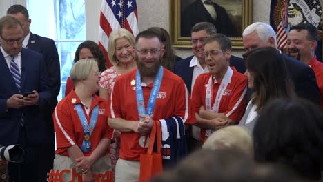 Special-Olympic-Athletes-Who-Participated-In-the-Abu-Dhabi-World-Games-Meet-Us-President-Donald-Trump-In-the-White-House