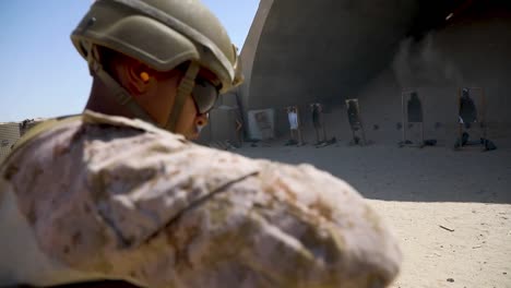 Us-Marines-With-2Nd-Battalion-5th-Marine-Regiment-Train-With-Shotguns-On-A-Combat-Marksmanship-Range-In-Kuwait-2