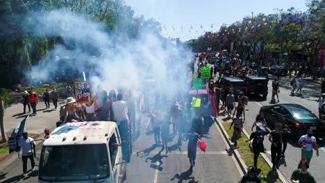 Aerial-Huge-Street-Party-And-Festival-Atomosphere-Break-Out-During-A-Black-Lives-Matter-Blm-Protest-1