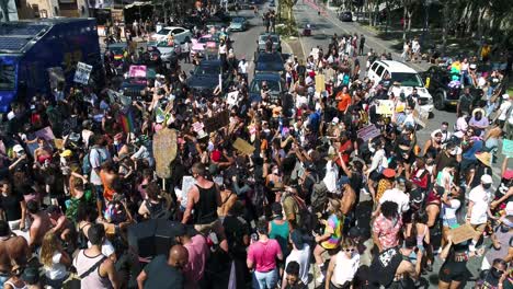 Aerial-Huge-Street-Party-And-Festival-Atomosphere-Break-Out-During-A-Black-Lives-Matter-Blm-Protest-10