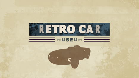 Motion-retro-car-and-text-Museum-retro-Car-sport-background