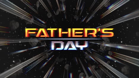 Animation-text-Fathers-day-and-retro-abstract-lines-in-galaxy-holiday-background