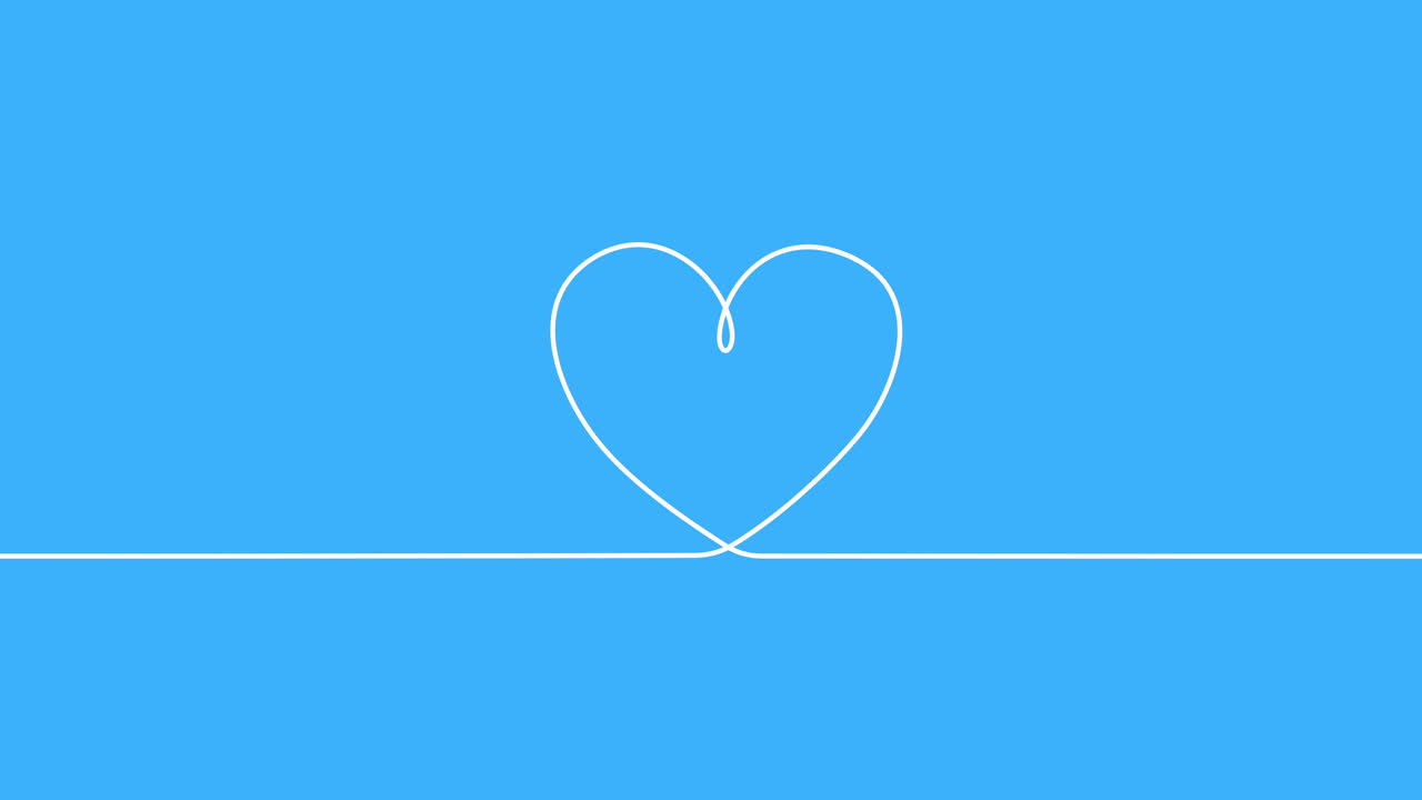 animated closeup romantic blue heart on valentines day background 1