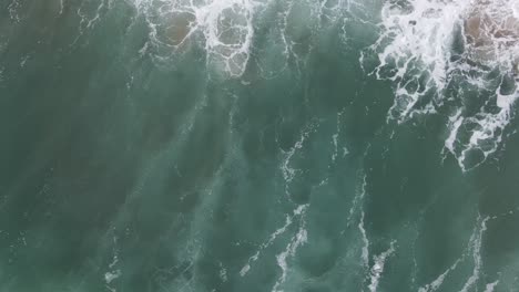 Ocean-Sea-Waves-In-Top-Down-Drone-Shot