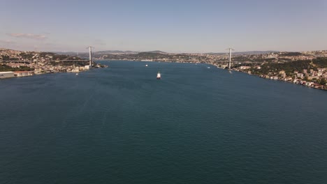 Ship-Passing-Bosphorus-Istanbul-Drone-Shot