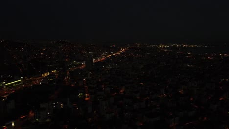 Luftnachtansicht-Der-Städtischen-Stadt