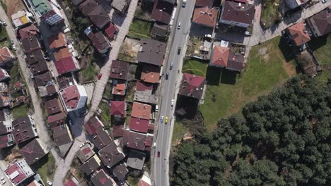 Aerial-View-Urban-Suburban-Road-Traffic