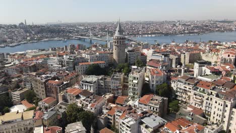 Luftdrohne-Ansicht-Galata-Turm-Istanbul