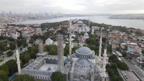 Aerial-View-Istanbul-Ayasofya-Mosque-Hagia-Sophia
