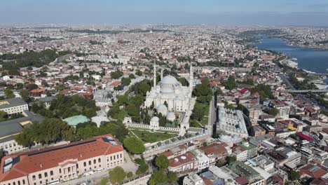 Mezquita-De-Suleymaniye-Istanbul-Drone-Aéreo