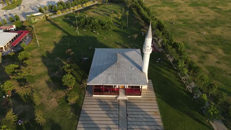 Aerial-View-Mosque-In-Park